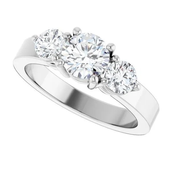 Three-Stone Engagement Ring Image 5 Von's Jewelry, Inc. Lima, OH