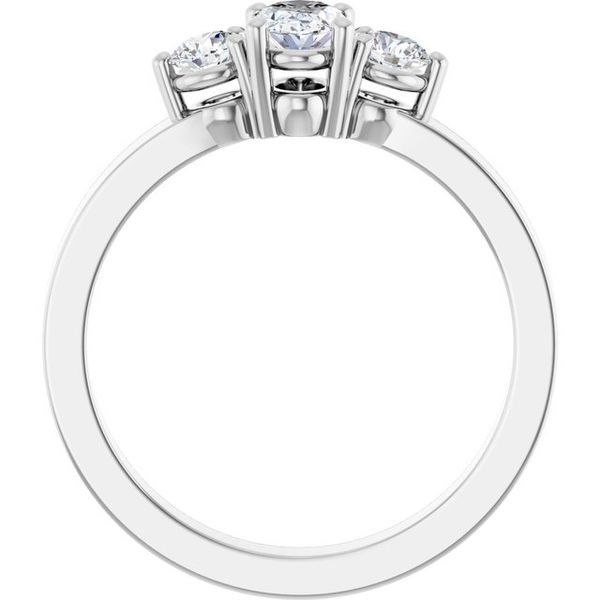 Three-Stone Engagement Ring Image 2 Von's Jewelry, Inc. Lima, OH