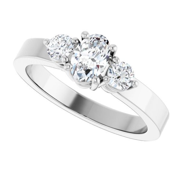 Three-Stone Engagement Ring Image 5 Von's Jewelry, Inc. Lima, OH
