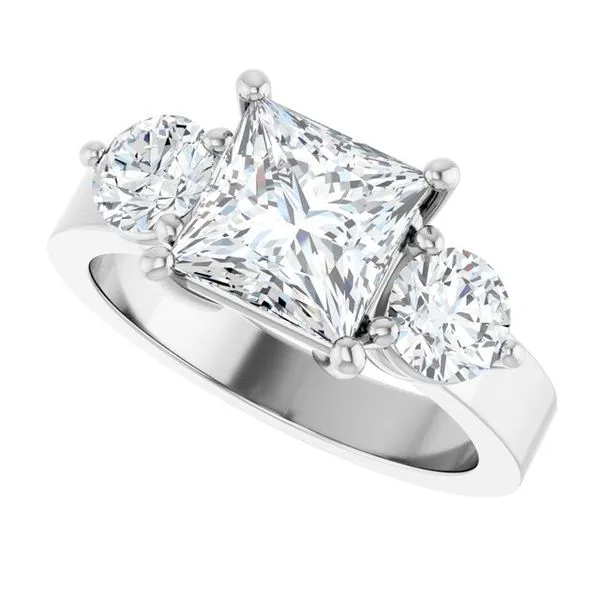 Three-Stone Engagement Ring Image 5 Austin's Fine Diamonds & Jewelry Lyndhurst, NJ