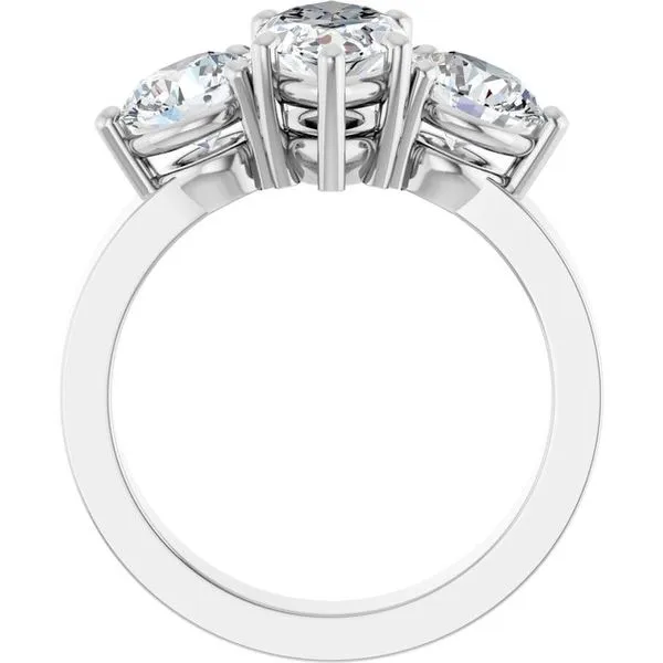 Three-Stone Engagement Ring Image 2 The Diamond Ring Co San Jose, CA