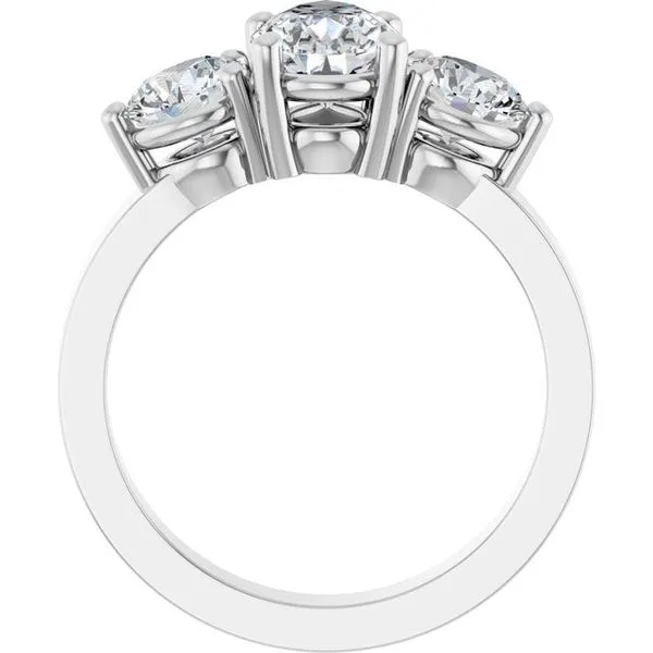 Three-Stone Engagement Ring Image 2 Von's Jewelry, Inc. Lima, OH