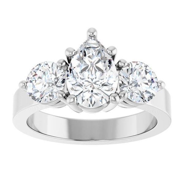 Three-Stone Engagement Ring Image 3 Von's Jewelry, Inc. Lima, OH