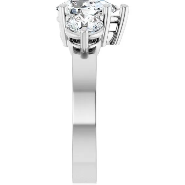 Three-Stone Engagement Ring Image 4 Von's Jewelry, Inc. Lima, OH