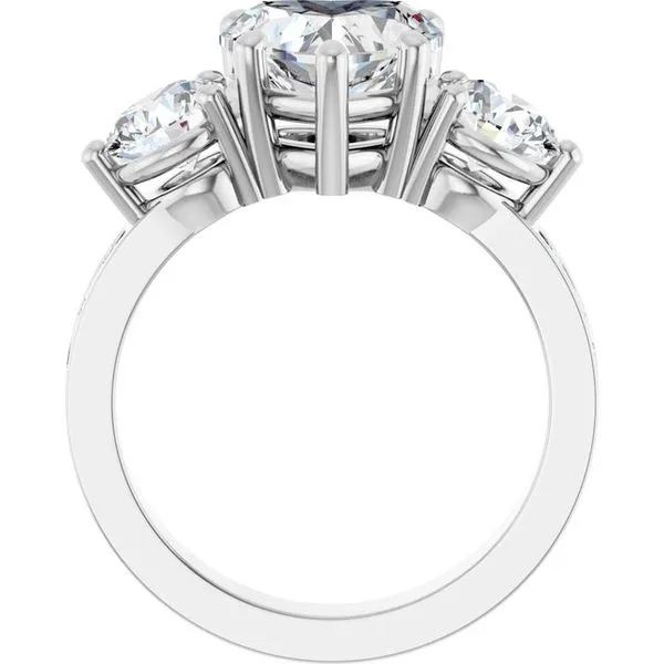 Three-Stone Engagement Ring Image 2 Natale Jewelers Sewell, NJ