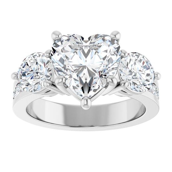 Three-Stone Engagement Ring Image 3 Natale Jewelers Sewell, NJ