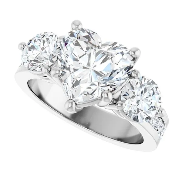 Three-Stone Engagement Ring Image 5 Natale Jewelers Sewell, NJ