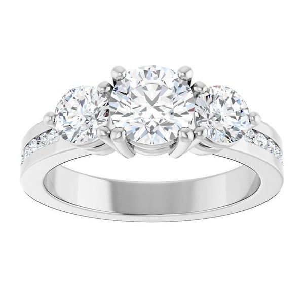 Three-Stone Engagement Ring Image 3 Natale Jewelers Sewell, NJ