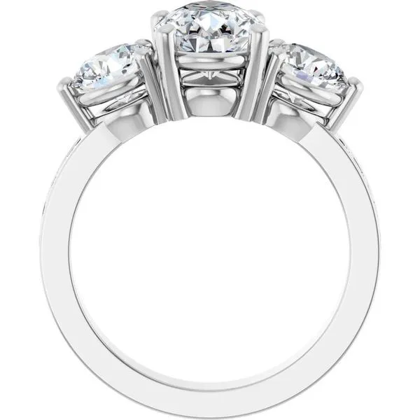 Three-Stone Engagement Ring Image 2 Von's Jewelry, Inc. Lima, OH