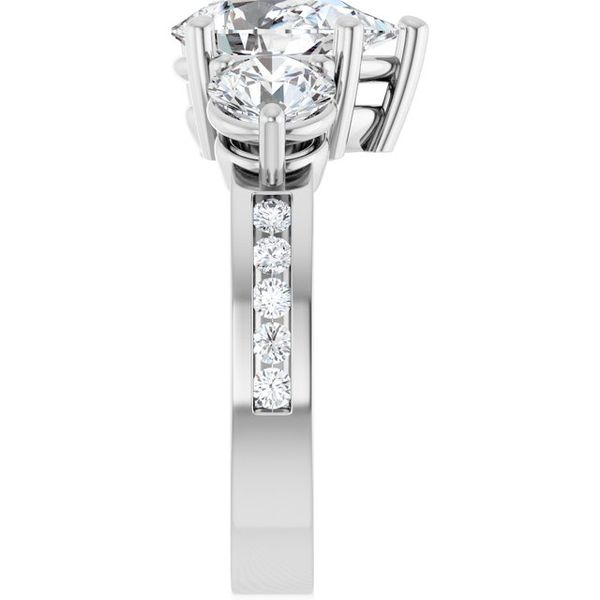 Three-Stone Engagement Ring Image 4 Von's Jewelry, Inc. Lima, OH