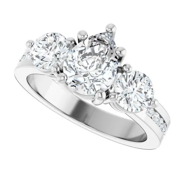 Three-Stone Engagement Ring Image 5 Jewel Smiths Oklahoma City, OK