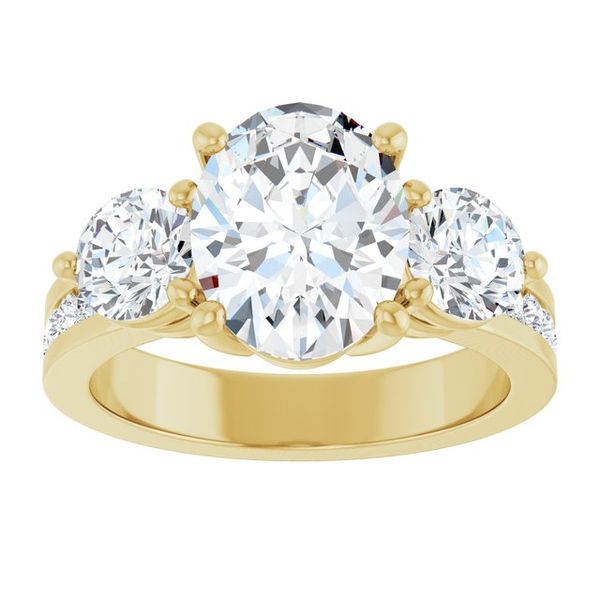 Three-Stone Engagement Ring Image 3 Jewel Smiths Oklahoma City, OK