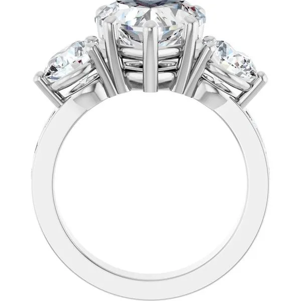 Three-Stone Engagement Ring Image 2 Von's Jewelry, Inc. Lima, OH