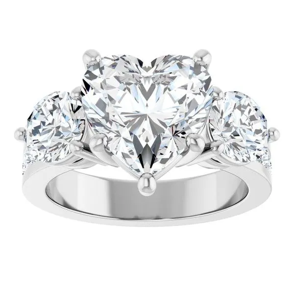 Three-Stone Engagement Ring Image 3 Von's Jewelry, Inc. Lima, OH