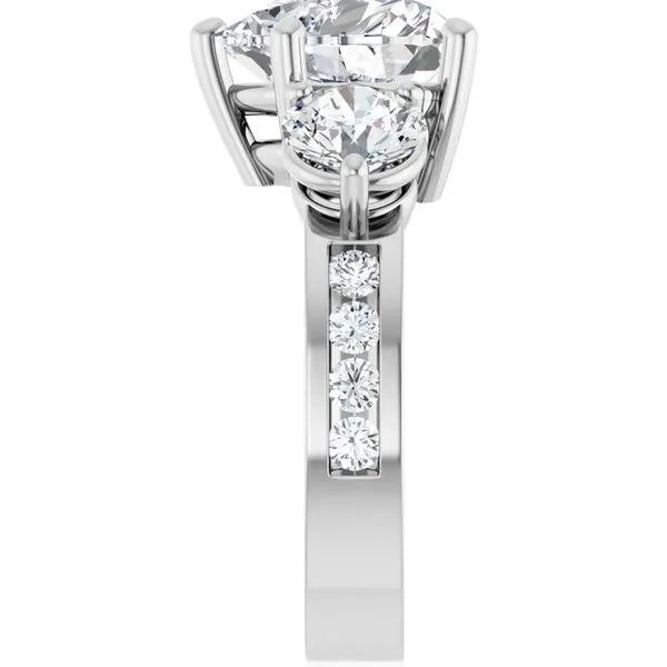 Three-Stone Engagement Ring Image 4 Von's Jewelry, Inc. Lima, OH