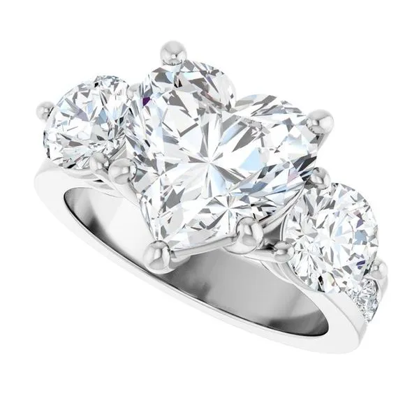 Three-Stone Engagement Ring Image 5 Von's Jewelry, Inc. Lima, OH
