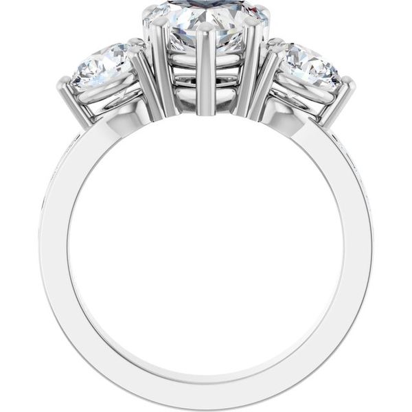 Three-Stone Engagement Ring Image 2 Natale Jewelers Sewell, NJ