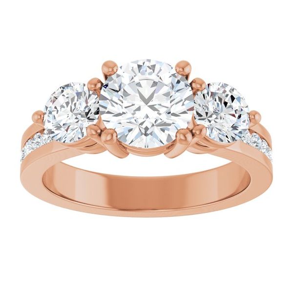 Three-Stone Engagement Ring Image 3 Von's Jewelry, Inc. Lima, OH