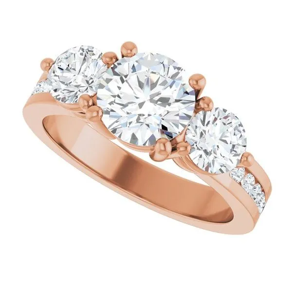 Three-Stone Engagement Ring Image 5 Von's Jewelry, Inc. Lima, OH
