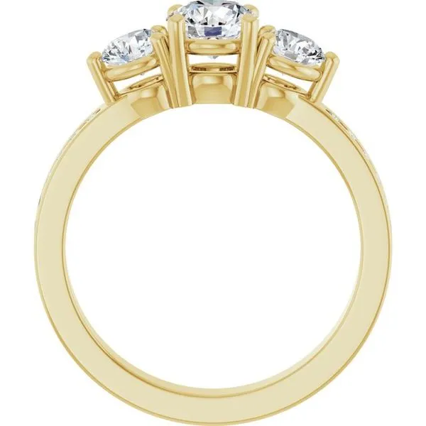 Three-Stone Engagement Ring Image 2 Austin's Fine Diamonds & Jewelry Lyndhurst, NJ