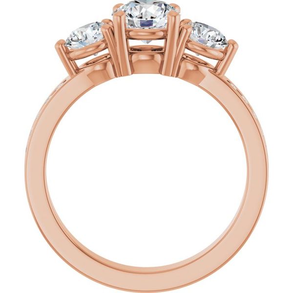Three-Stone Engagement Ring Image 2 Austin's Fine Diamonds & Jewelry Lyndhurst, NJ