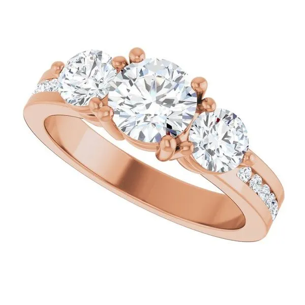 Three-Stone Engagement Ring Image 5 Austin's Fine Diamonds & Jewelry Lyndhurst, NJ