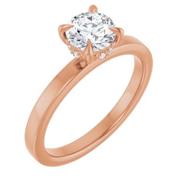Claw-Prong Hidden Halo-Style Engagement Ring Greenfield Jewelers Pittsburgh, PA
