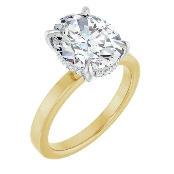 Claw-Prong Hidden Halo-Style Engagement Ring Greenfield Jewelers Pittsburgh, PA