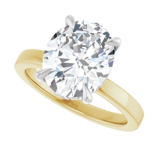 Claw-Prong Hidden Halo-Style Engagement Ring Image 5 Greenfield Jewelers Pittsburgh, PA