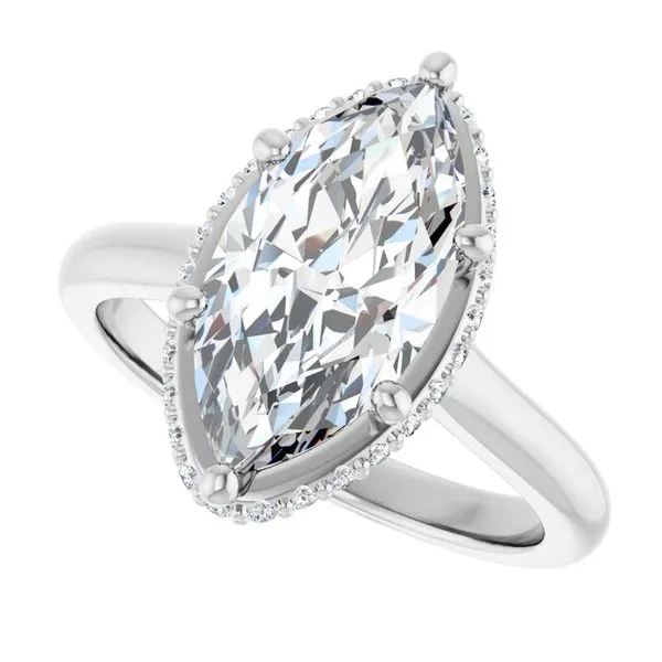 Hidden Halo-Style Engagement Ring Image 5 JF Jones Jewelers Webster, NY