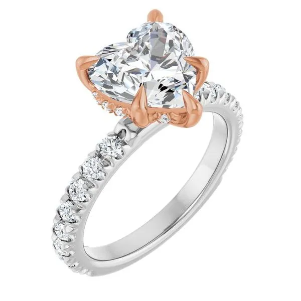 Claw-Prong Hidden Halo-Style Engagement Ring Greenfield Jewelers Pittsburgh, PA