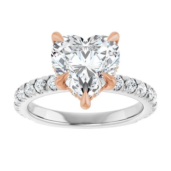 Claw-Prong Hidden Halo-Style Engagement Ring Image 3 Greenfield Jewelers Pittsburgh, PA
