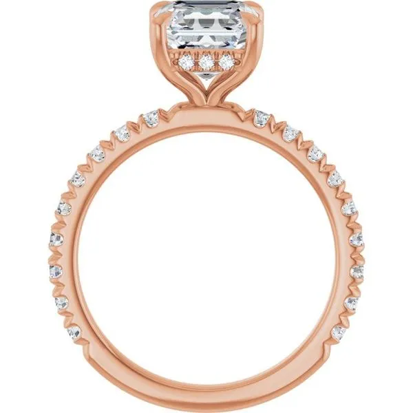 Claw-Prong Hidden Halo-Style Engagement Ring Image 2 JF Jones Jewelers Webster, NY
