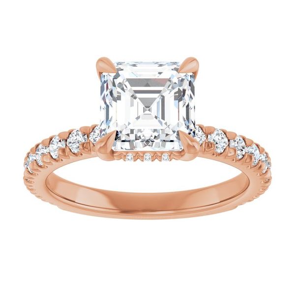 Claw-Prong Hidden Halo-Style Engagement Ring Image 3 JF Jones Jewelers Webster, NY