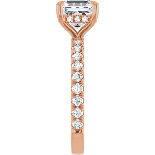 Claw-Prong Hidden Halo-Style Engagement Ring Image 4 JF Jones Jewelers Webster, NY