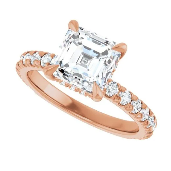 Claw-Prong Hidden Halo-Style Engagement Ring Image 5 JF Jones Jewelers Webster, NY