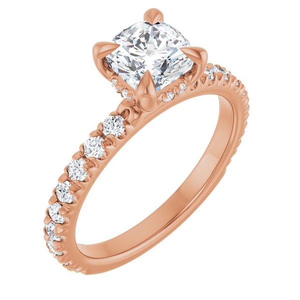 Claw-Prong Hidden Halo-Style Engagement Ring Greenfield Jewelers Pittsburgh, PA