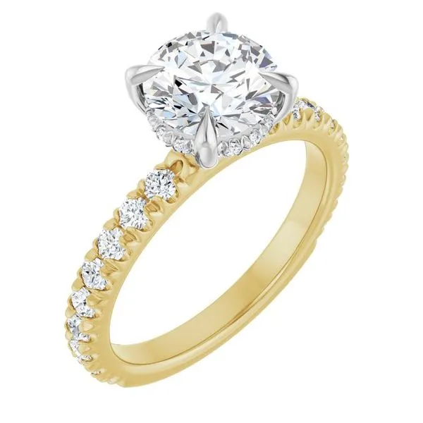 Claw-Prong Hidden Halo-Style Engagement Ring Greenfield Jewelers Pittsburgh, PA