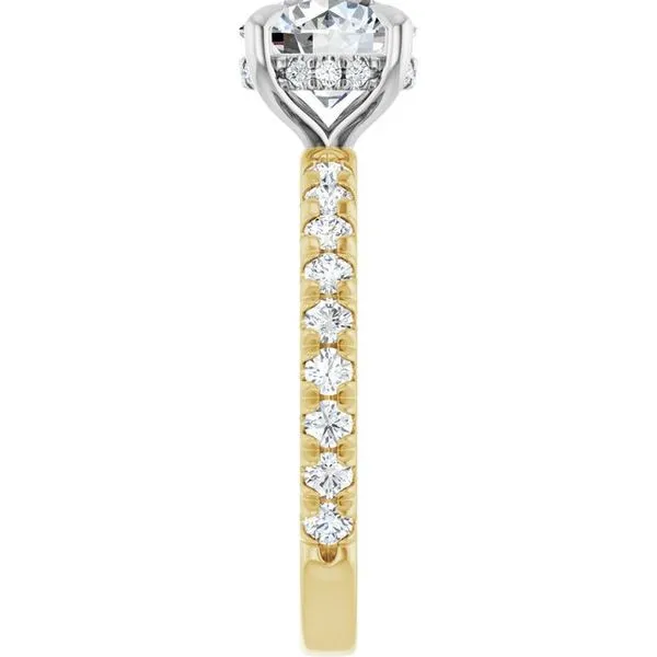 Claw-Prong Hidden Halo-Style Engagement Ring Image 4 Greenfield Jewelers Pittsburgh, PA