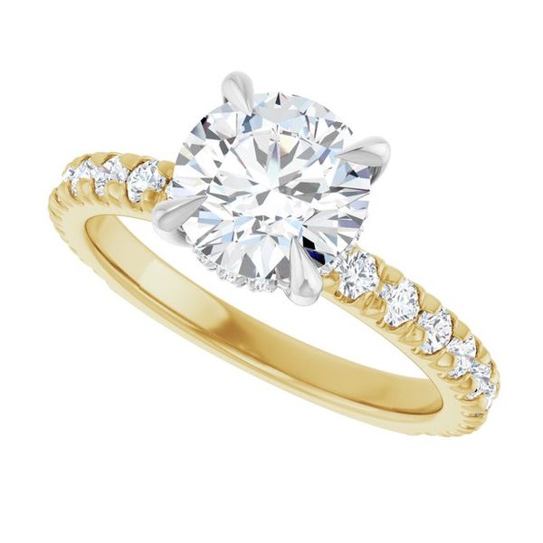 Claw-Prong Hidden Halo-Style Engagement Ring Image 5 Greenfield Jewelers Pittsburgh, PA