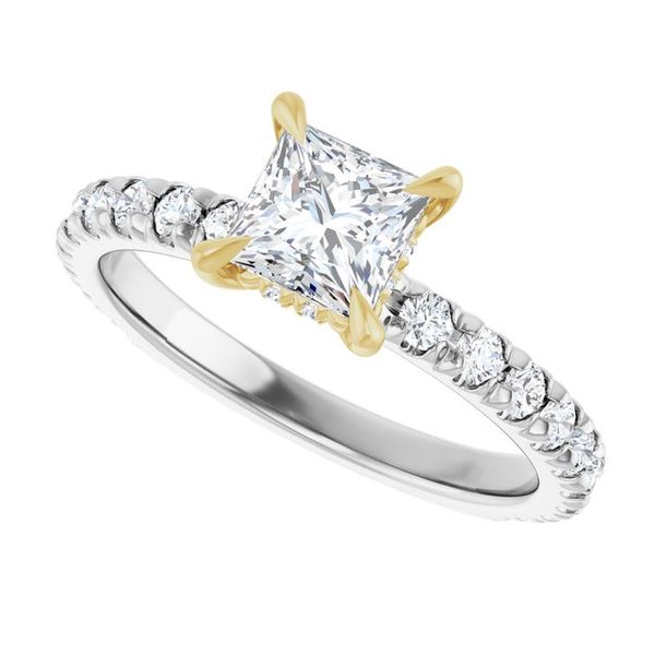 Claw-Prong Hidden Halo-Style Engagement Ring Image 5 Greenfield Jewelers Pittsburgh, PA