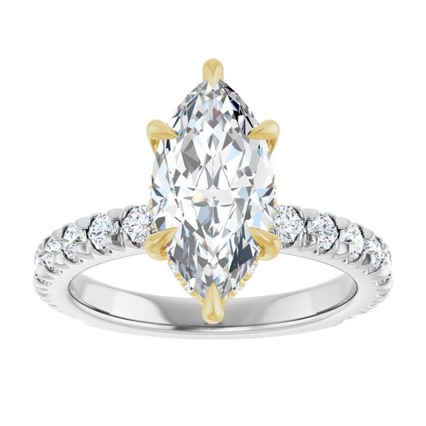 Claw-Prong Hidden Halo-Style Engagement Ring Image 3 Greenfield Jewelers Pittsburgh, PA