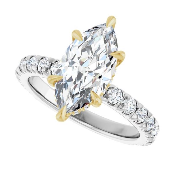 Claw-Prong Hidden Halo-Style Engagement Ring Image 5 Greenfield Jewelers Pittsburgh, PA