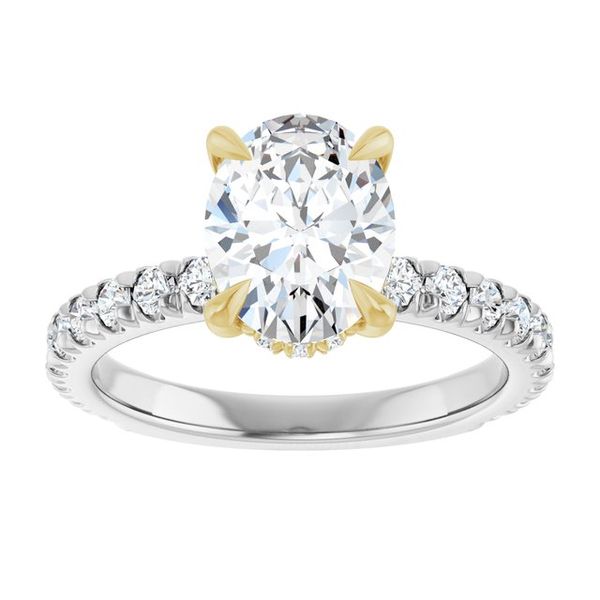 Claw-Prong Hidden Halo-Style Engagement Ring Image 3 Greenfield Jewelers Pittsburgh, PA