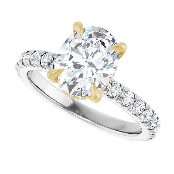 Claw-Prong Hidden Halo-Style Engagement Ring Image 5 Greenfield Jewelers Pittsburgh, PA