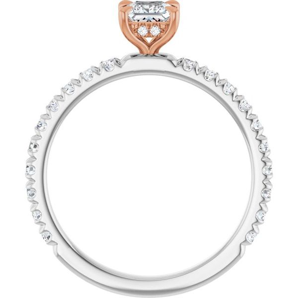 Claw-Prong Hidden Halo-Style Engagement Ring Image 2 Arezzo Jewelers Elmwood Park, IL