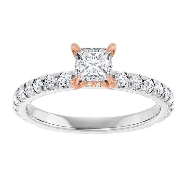 Claw-Prong Hidden Halo-Style Engagement Ring Image 3 Arezzo Jewelers Elmwood Park, IL