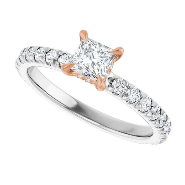 Claw-Prong Hidden Halo-Style Engagement Ring Image 5 Arezzo Jewelers Elmwood Park, IL