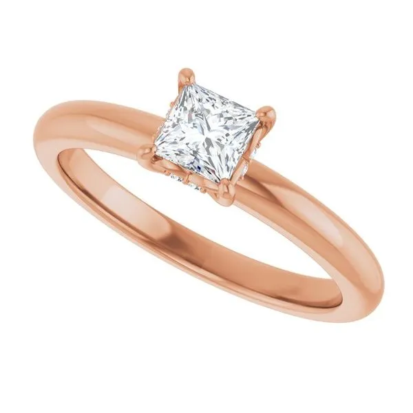 Hidden Halo-Style Engagement Ring Image 5 The Jewelry Source El Segundo, CA