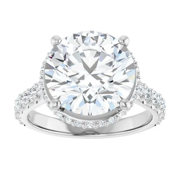 Hidden Halo-Style Engagement Ring Image 3 JF Jones Jewelers Webster, NY